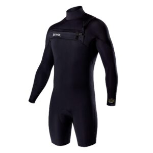 Attica OMEGA T-shirt à manches longues avec zip poitrine 2/2mm Printemps - NOIR / BLANC