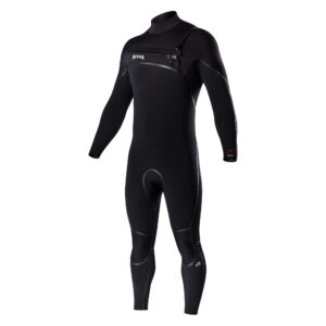Combinaison de Surf Attica ALPHA Zip Poitrine 3/2mm - NOIR / BLANC